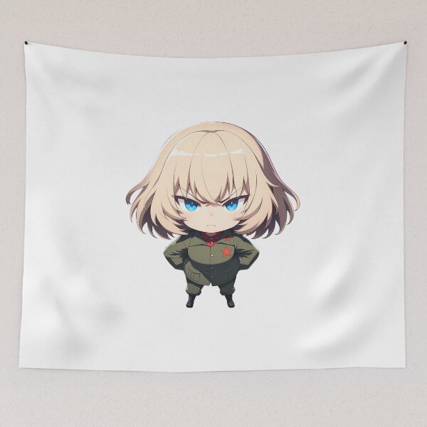 Item preview, Katyusha Girls Und Panzer Chibi Angry Commander Pose designed and sold by 108Recordings.