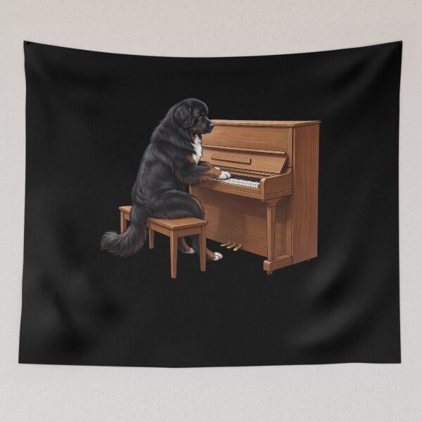 Item preview, Newfoundland Playing Piano Player Pianist Dog Lover designed and sold by TerryConnells.