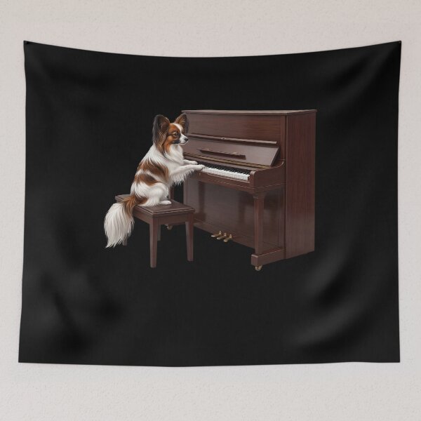 Item preview, Papillon Playing Piano Player Pianist Dog Lover designed and sold by TerryConnells.