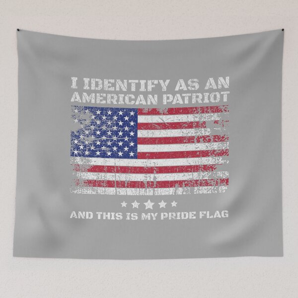 Item preview, I Identify As an American Patriot and This is My Pride Flag designed and sold by KathieFaugh.