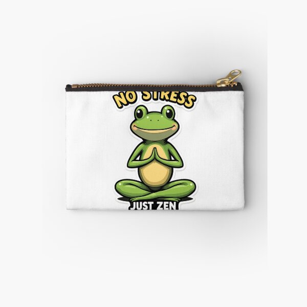 Item preview, No Stress Just Zen – Funny Meditating Frog Cartoon designed and sold by AleksKos.