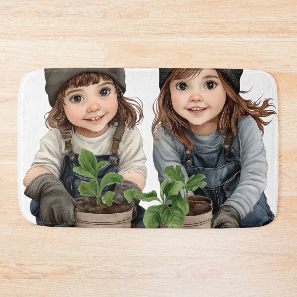 Item preview, Little Gardeners – Cute Kids Planting Seedlings designed and sold by Angellacelin.