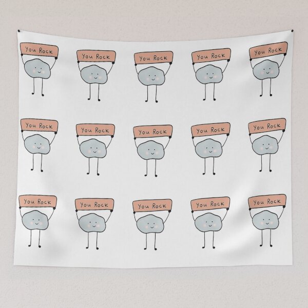 Item preview, you rock rock holding sign designed and sold by indie cottage.