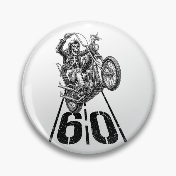 Item preview, 60th Birthday Motorcycle Funny Biker Skeleton 60 Speed Limit designed and sold by GrandeDuc.