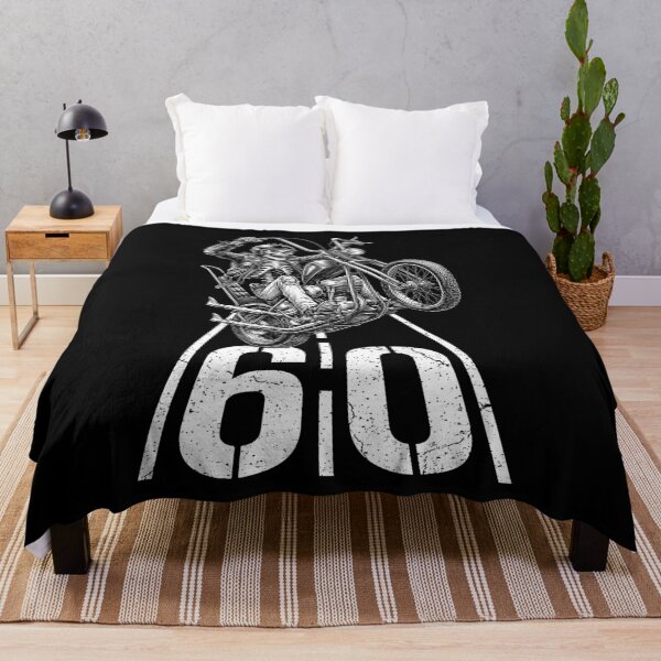 Item preview, 60th Birthday Motorcycle Funny Biker Skeleton 60 Speed Limit designed and sold by GrandeDuc.