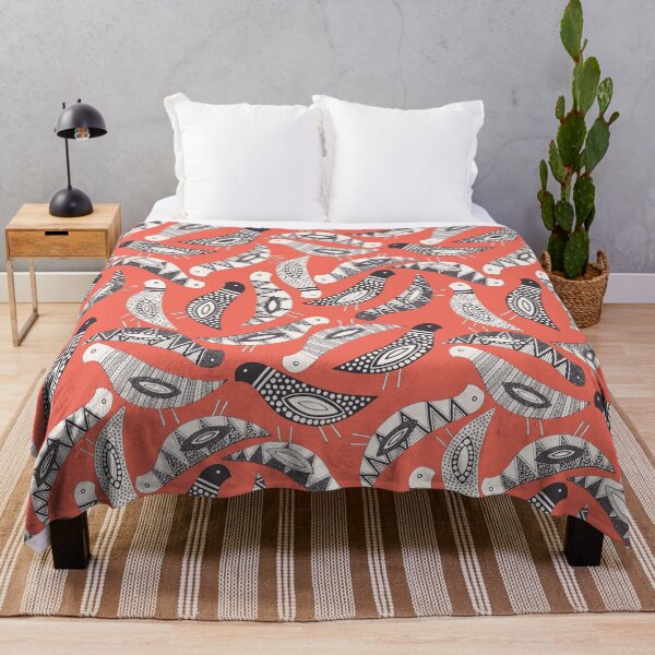 Item preview, scatter birds coral designed and sold by scrummy.