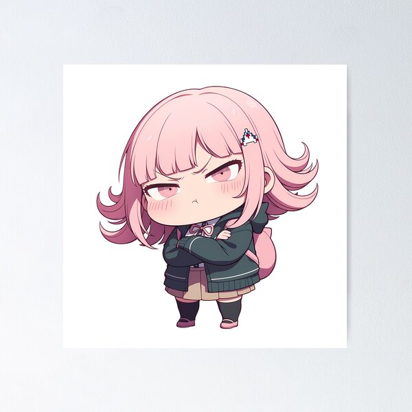 Item preview, Chiaki Nanami Danganronpa Chibi Angry Gamer Mood designed and sold by 108Recordings.