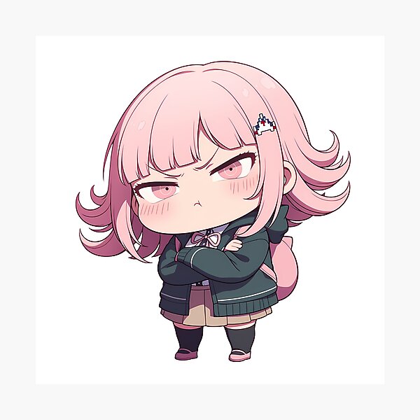 Item preview, Chiaki Nanami Danganronpa Chibi Angry Gamer Mood designed and sold by 108Recordings.