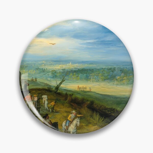 Item preview, Jan Brueghel the Elder Forest Road with Travelers designed and sold by TheSoulOfArt.
