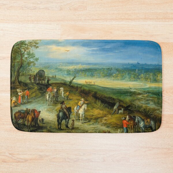 Item preview, Jan Brueghel the Elder Forest Road with Travelers designed and sold by TheSoulOfArt.