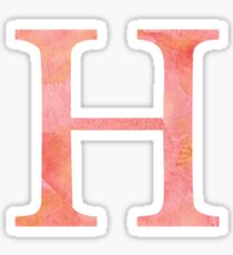 Peach Watercolor Η Sticker