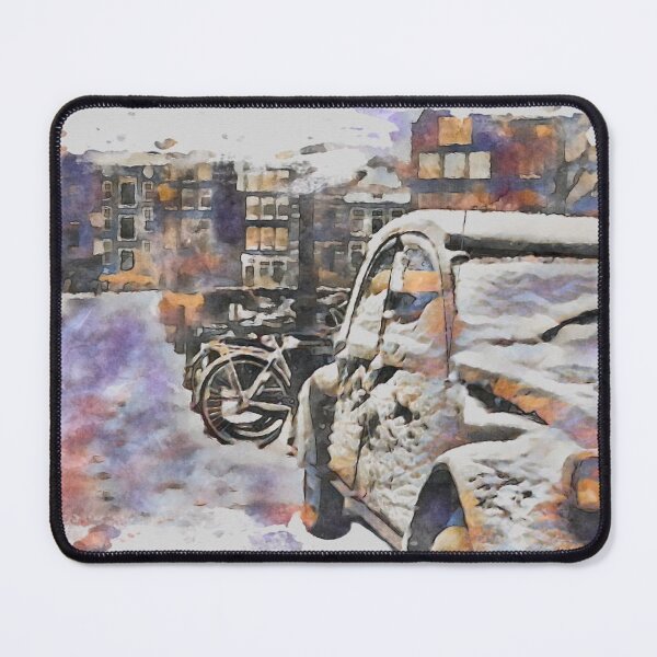 Item preview, Amsterdam, Looiersgracht with 2CV in the snow designed and sold by Amsterdam-Pan.