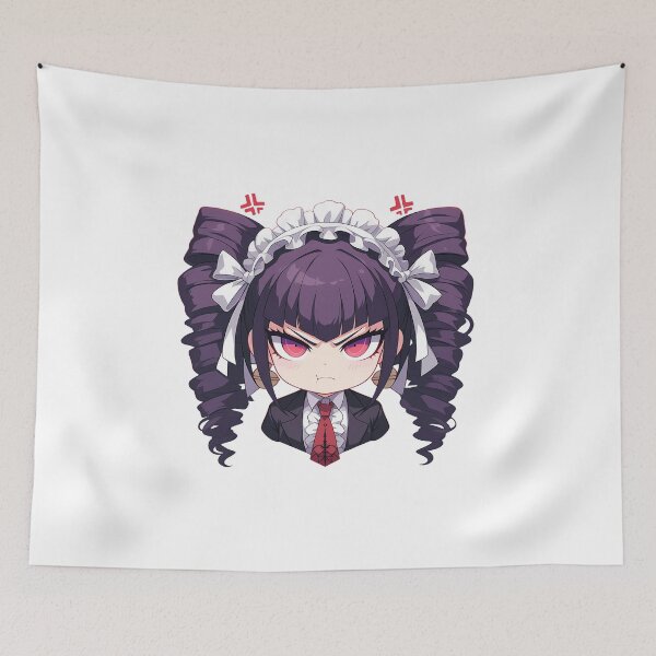 Item preview, Celestia Ludenberg Danganronpa Chibi Angry Gothic Maid Mood designed and sold by 108Recordings.