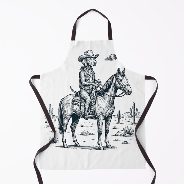 Item preview, Vintage Vizsla Cowboy Desert Horse UFO Cactus Dog Lover designed and sold by DoodleTortle.