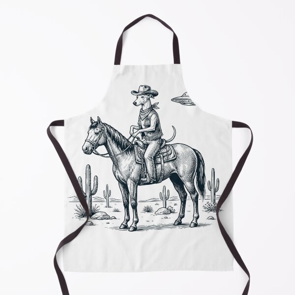 Item preview, Vintage Whippet Cowboy Desert Horse UFO Cactus Dog Lover designed and sold by DoodleTortle.