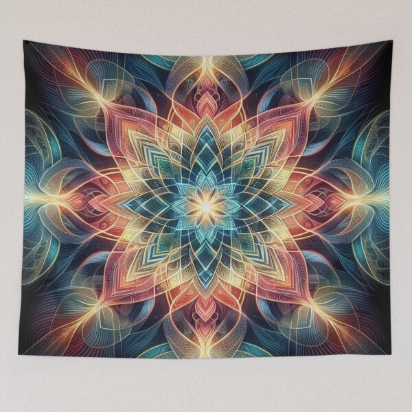 Item preview, Radiant Mandala – Ethereal Symmetry Design designed and sold by Dogandesighn.
