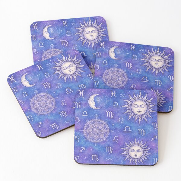 Item preview, Siler Celestial Watercolor Pattern - Moon and Sun Mystical Art designed and sold by Siriusvibes.