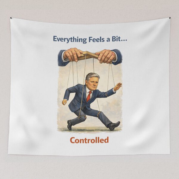 Item preview, Whos Pulling the Strings Political Puppet Satire Illustration. designed and sold by The-T-In-Retro.
