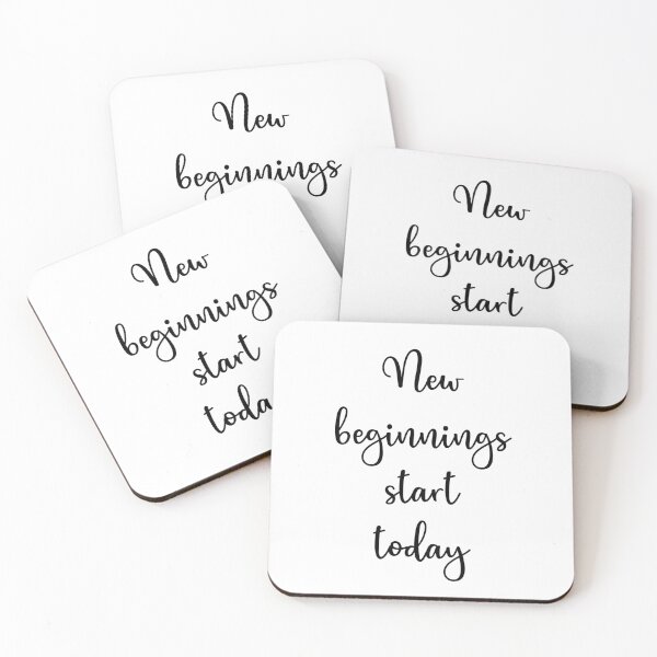 Item preview, Motivational Quote New Beginnings Start Today Inspirational Text Design designed and sold by neomadesigns.
