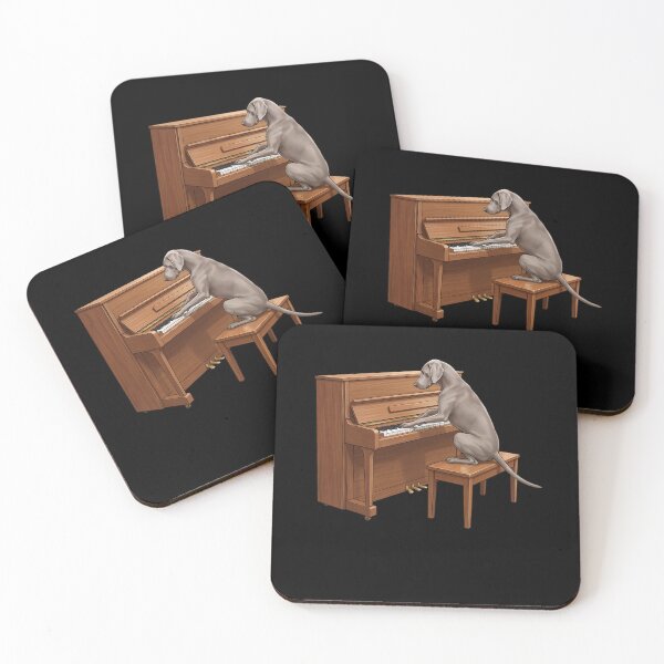 Item preview, Weimaraner Playing Piano Player Pianist Dog Lover designed and sold by TerryConnells.
