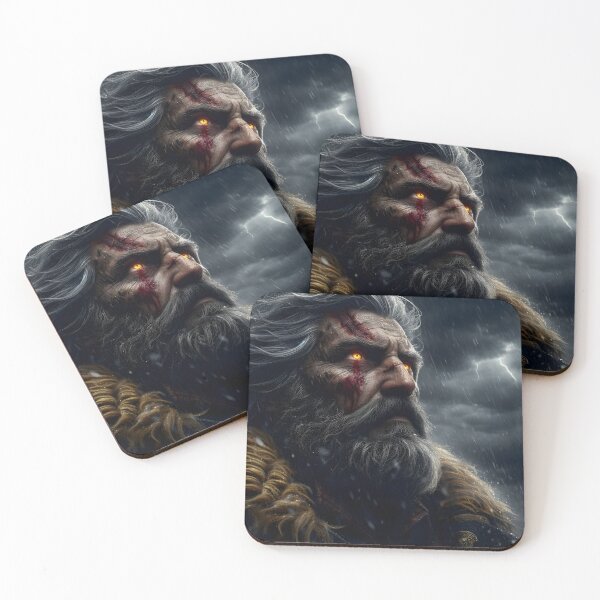 Item preview, Warrior of the Rainstorm - Gritty Portrait with Glowing Eyes designed and sold by MouradStudio.