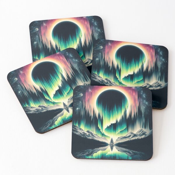 Item preview, Aurora Borealis and Eclipse, Ai Generated Art   designed and sold by ACC .