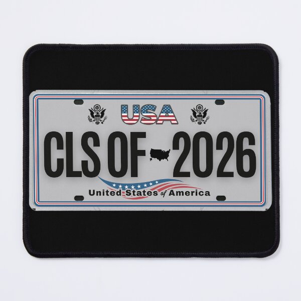 Item preview, Class of 2026 – USA License Plate Style Graduation Design with American Flag designed and sold by GFamilyC.