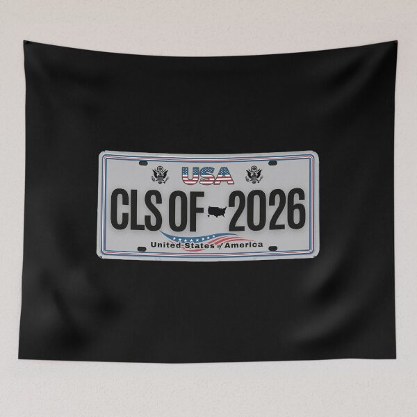 Item preview, Class of 2026 – USA License Plate Style Graduation Design with American Flag designed and sold by GFamilyC.