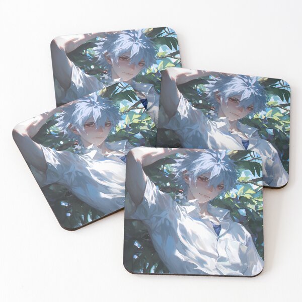 Item preview, Kaworu Nagisa Neon Genesis Evangelion Sunlit Serenity Under Leaves designed and sold by 108Recordings.