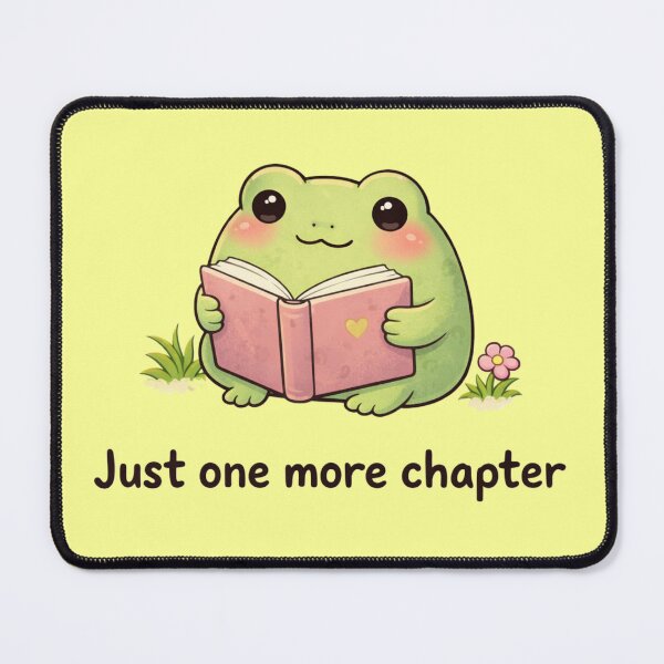 Item preview, Cute frog reading book just one more chapter designed and sold by DoneAndDusted.