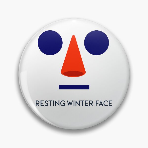 Item preview, Minimalist Resting Winter Face Snowman Carrot Nose designed and sold by FunFitLife Studio.
