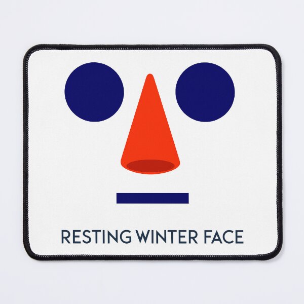 Item preview, Minimalist Resting Winter Face Snowman Carrot Nose designed and sold by FunFitLife Studio.