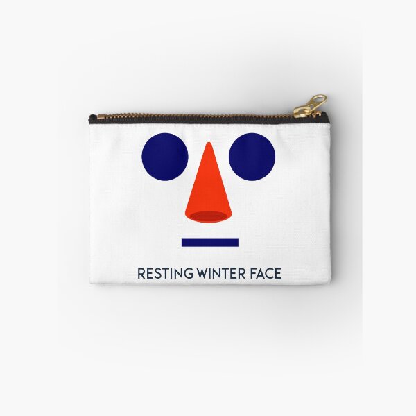 Item preview, Minimalist Resting Winter Face Snowman Carrot Nose designed and sold by FunFitLife Studio.