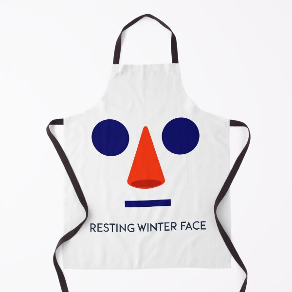 Item preview, Minimalist Resting Winter Face Snowman Carrot Nose designed and sold by FunFitLife Studio.