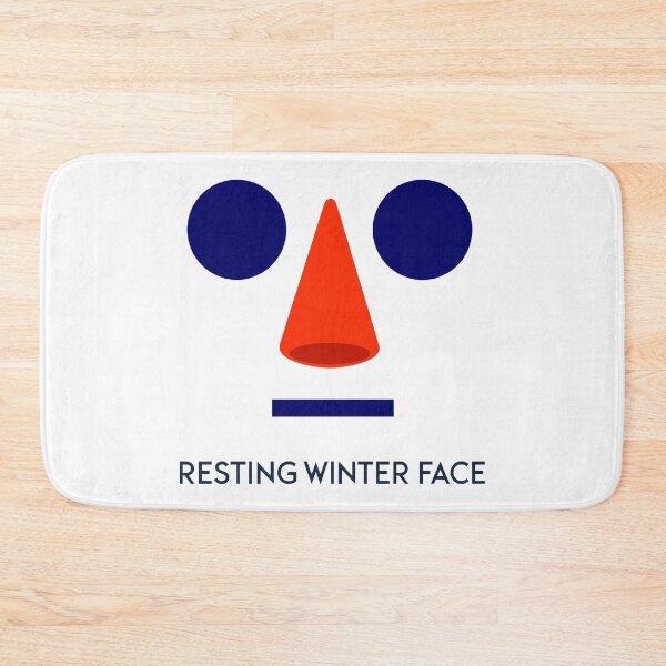 Item preview, Minimalist Resting Winter Face Snowman Carrot Nose designed and sold by FunFitLife Studio.