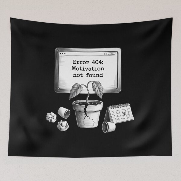 Item preview, Error 404: Motivation Not Found. designed and sold by mirciashop.