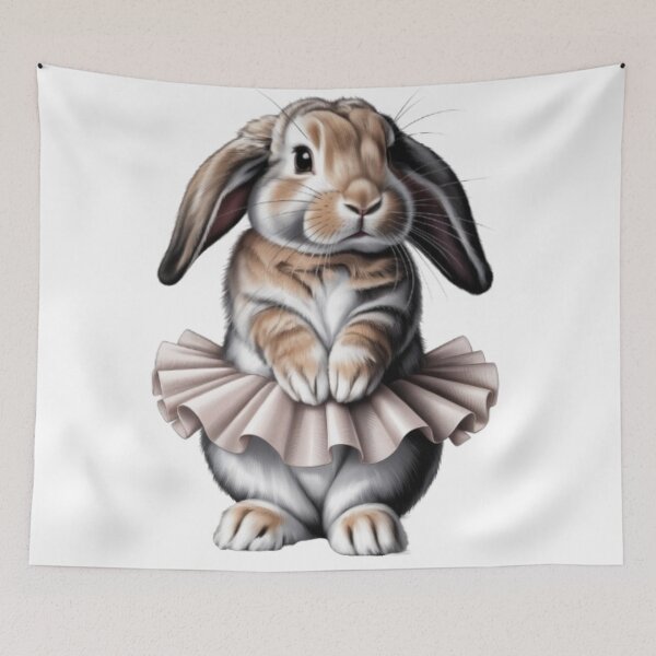 Item preview, Loop Ear Bunny Rabbit Tutu Ballet Realism designed and sold by JediKittenWars.