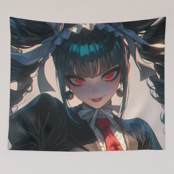 Item preview, Celestia Ludenberg Danganronpa Gothic Lolita Red Eyes Twin Drills designed and sold by 108Recordings.