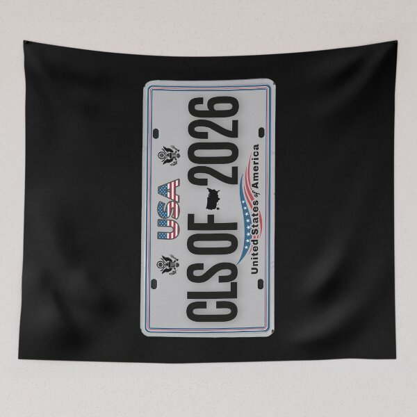 Item preview, Class of 2026 Sideways – USA License Plate Style Graduation Design with American Flag designed and sold by GFamilyC.