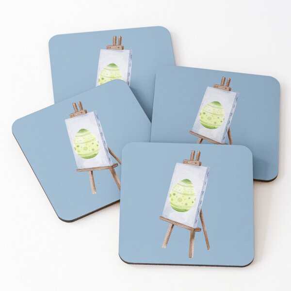 Item preview, Pastel Green Easter Egg Art on Easel designed and sold by Sagi Jane Art.