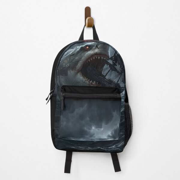 Item preview, Ancient Sea Monster - Colossal Shark Engulfing Ghost Ship designed and sold by MouradStudio.