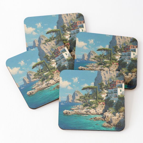 Item preview, Capri Cliffside Villas and Turquoise Sea designed and sold by daila70.
