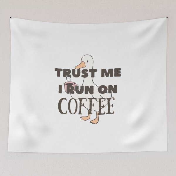 Item preview, Trust Me I Run on Coffee – Funny Duck Drinking Coffee designed and sold by eltontovolador.