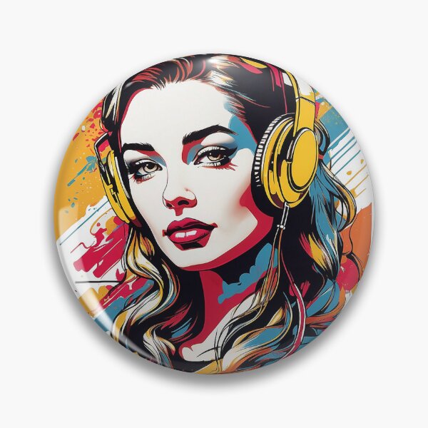 Item preview, Andy Warhol Inspired Girl with Headphones Graffiti Street Artwork designed and sold by Inished Productions.