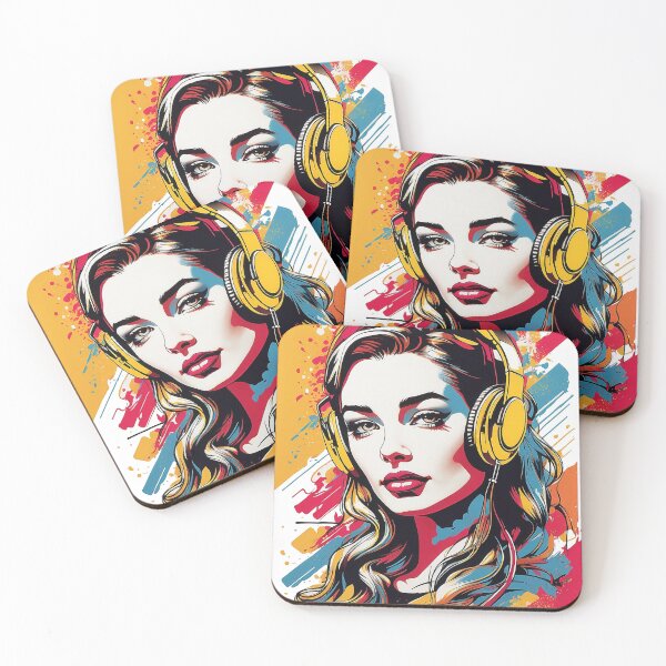 Item preview, Andy Warhol Inspired Girl with Headphones Graffiti Street Artwork designed and sold by Inished Productions.