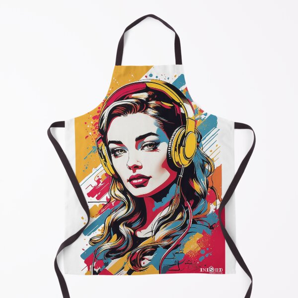 Item preview, Andy Warhol Inspired Girl with Headphones Graffiti Street Artwork designed and sold by Inished Productions.