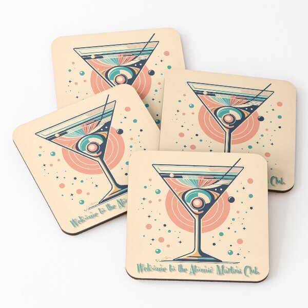 Item preview, Welcome To The Atomic Martini Club Retro Futuristic Space Age  designed and sold by Lee Hiller Designs.