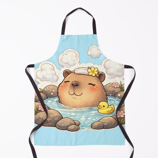 Item preview, Cute capybara bathing in hot spring designed and sold by DoneAndDusted.