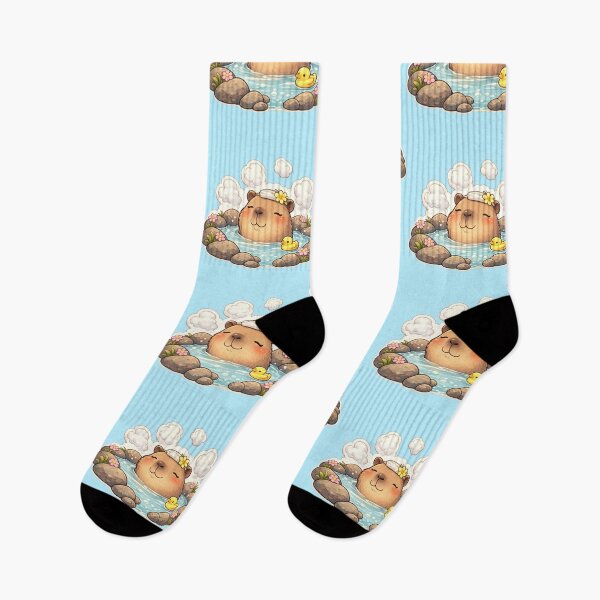 Item preview, Cute capybara bathing in hot spring  designed and sold by DoneAndDusted.