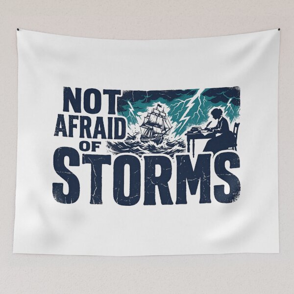 Item preview, Not Afraid Of Storms Little Women Louisa May Alcott Quote designed and sold by Fenay Designs.